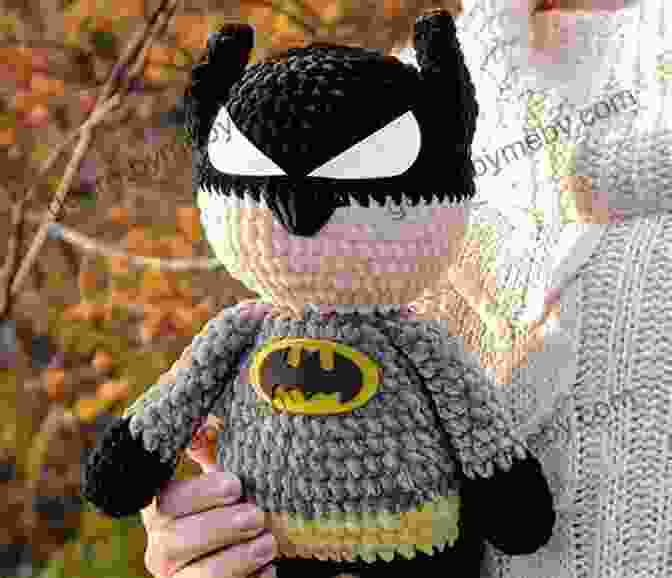 A Captivating Image Of A Crocheted Batman Amigurumi, Showcasing Its Intricate Details And Lifelike Charm. Crochet Batman Pattern