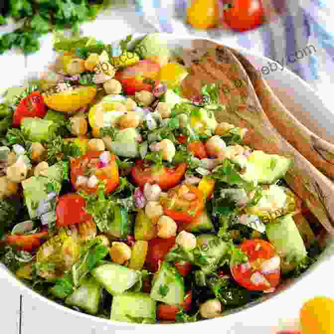 A Vibrant And Colorful Mediterranean Salad, Featuring Grilled Vegetables, Chickpeas, And A Tangy Dressing. Cholesterol Killers: The Greatest Anti Cholesterol Recipes (Heart Healthy Recipes 1)