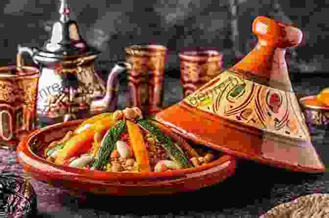 A Vibrant Spread Of Moroccan Dishes, Including Tagine, Couscous, And Colorful Spices Moroccan Recipes PART 1 (Moroccan Recipes Exclusive Version )