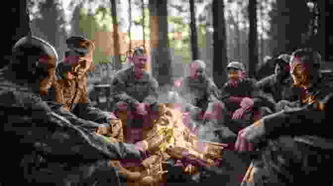 Australian Commandos Gathered Around A Campfire, Sharing Stories And Camaraderie The Men Who Came Out Of The Ground: A Gripping Account Of Australia S First Commando Campaign