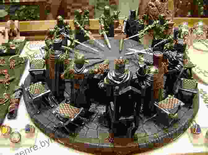 Dracula And The Knights Of The Round Table Facing Off In A Dramatic Battle Scene. Arthur And The Vale Of Shadows: A Tale Of Dracula In The Days Of Camelot