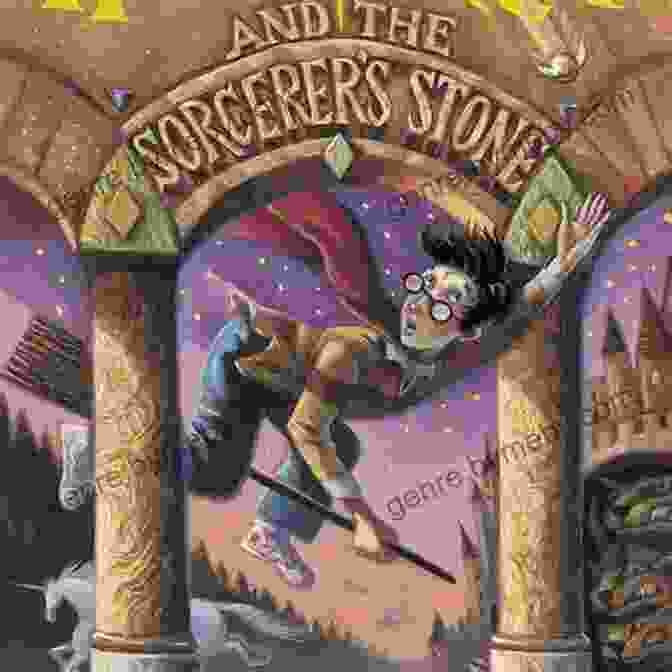 Harry Potter And The Sorcerer's Stone Book Cover With An Enchanting Illustration Of Harry Potter, Hermione Granger, And Ron Weasley At Hogwarts Selected Themes From The Motion Picture Harry Potter And The Sorcerer S Stone: Trumpet (Instrumental Series)