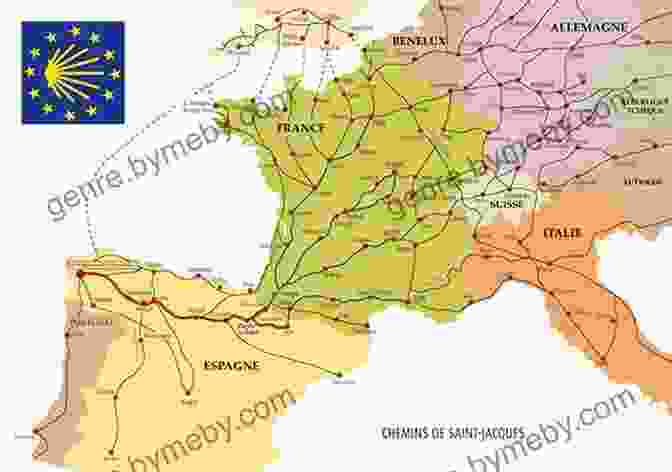 Map Of The Camino Francés Route Cycling The Camino De Santiago: The Way Of St James Camino Frances (Cicerone Cycling Guides)