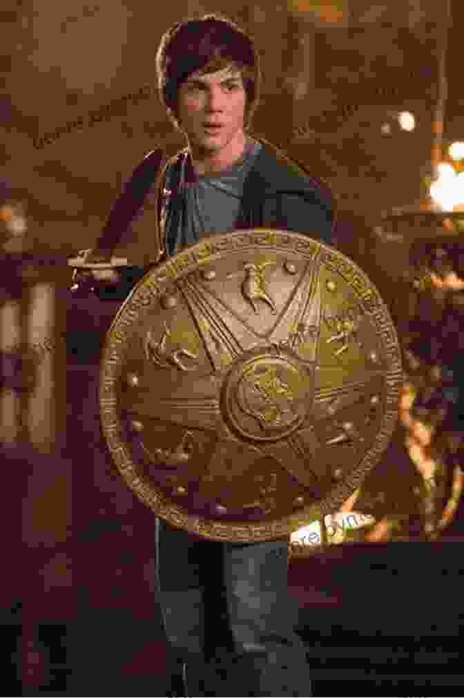 Percy Jackson Holding A Sword And Shield Lightning Thief The (Percy Jackson And The Olympians 1)