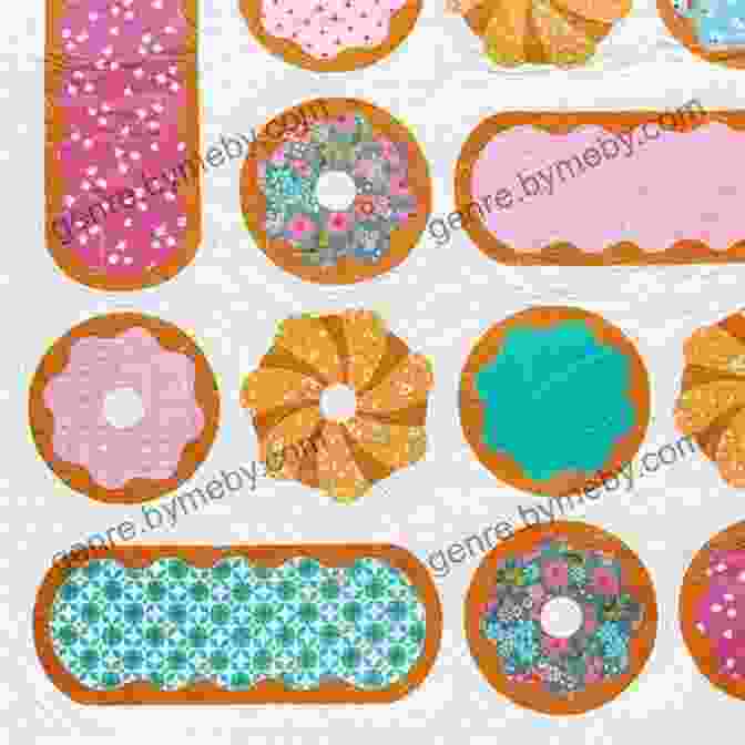 Quilt Pattern Donuts Book Cover Featuring A Variety Of Colorful Donut Quilt Blocks Quilt Pattern Donuts Mary Lou Danielson