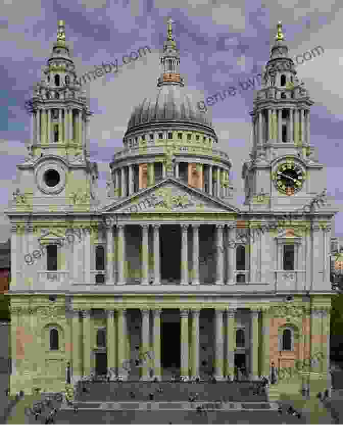 The Newly Constructed St. Paul's Cathedral, A Testament To Wren's Architectural Brilliance And London's Resilience. The Great Fire Of London